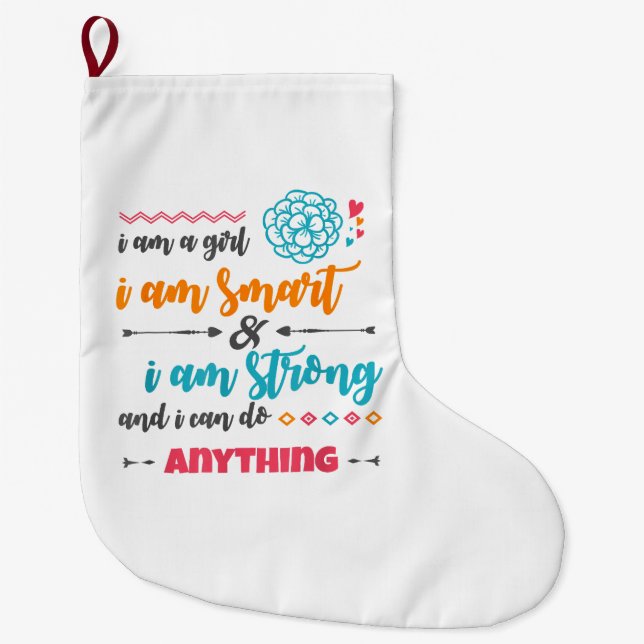 CALCETÍN NAVIDEÑO GRANDE CHICAS EMPOWERMENT TSHIRT CHICA POWERT CAMISETA DE (Anverso)