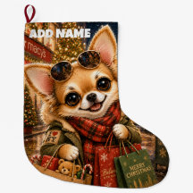 Chihuahua en compras navideñas en NY