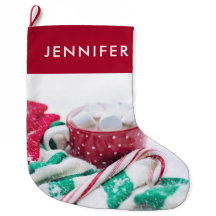 Chocolate caliente y caña de caña adorable