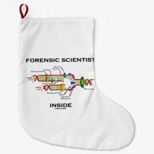 Calcetín Navideño Grande Científico forense dentro del humor de replicaci
