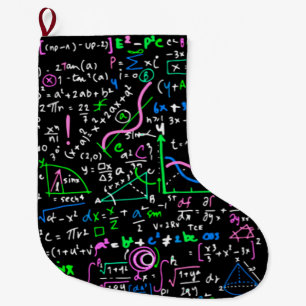 Calcetín Navideño Grande Círculo de educación matemática lineal