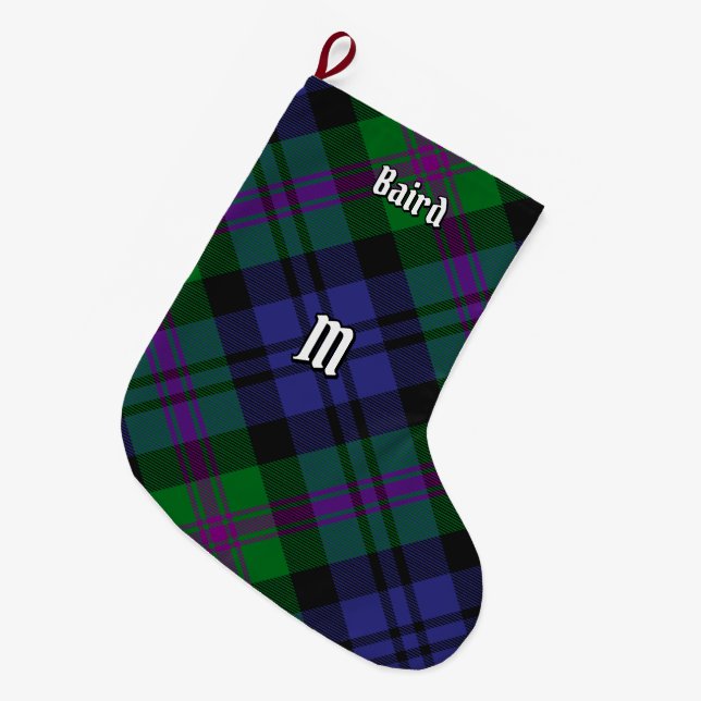 Calcetín Navideño Grande Clan Baird Tartan (Frente (Colgado))