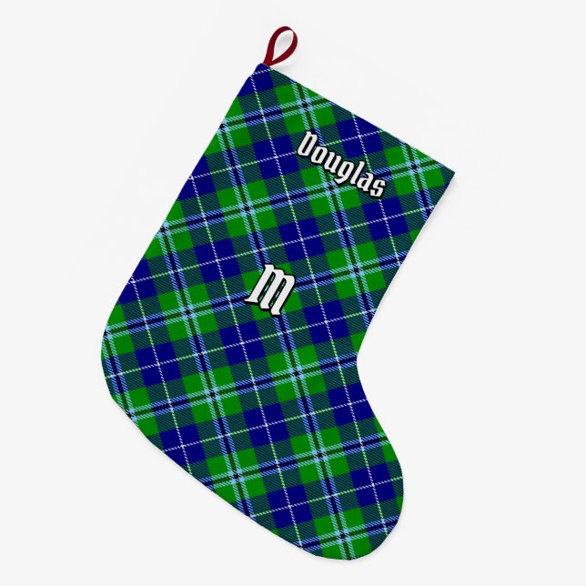 Calcetín Navideño Grande Clan Douglas Tartan (Frente (Colgado))