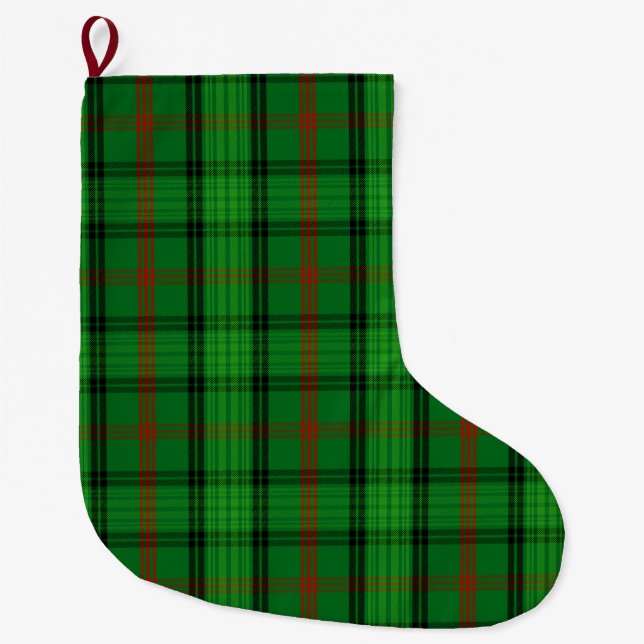 Calcetín Navideño Grande Clan escocés Ross Tartan Plaid (Anverso)
