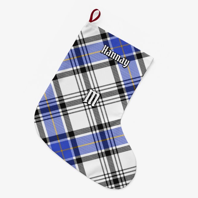 Calcetín Navideño Grande Clan Hannay Tartan (Frente (Colgado))