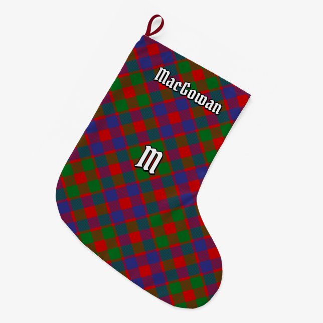 Calcetín Navideño Grande Clan MacGowan Tartan (Frente (Colgado))