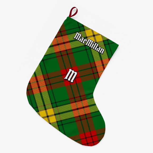 Calcetín Navideño Grande Clan MacMillan Tartan (Frente (Colgado))