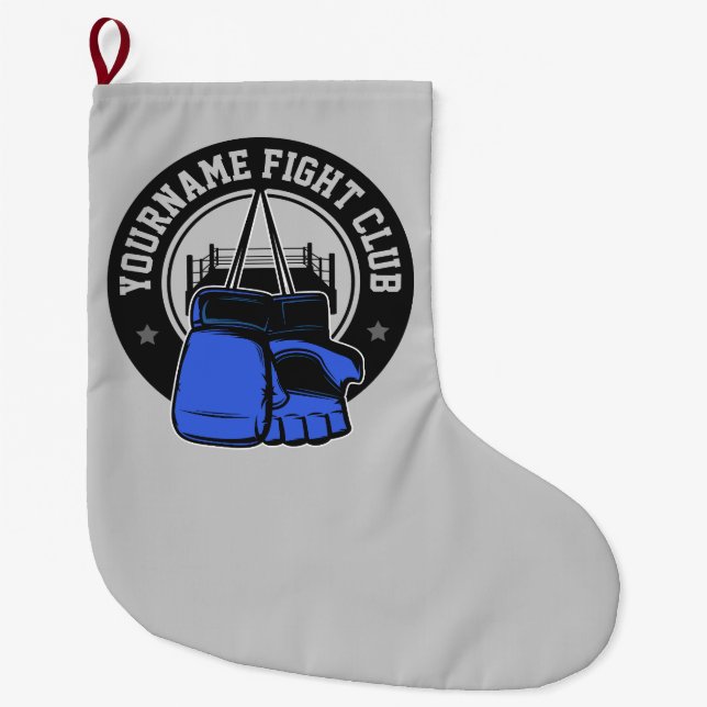 Calcetín Navideño Grande Club de Lucha de Artes Marciales Mixtas de la MMA  (Anverso)