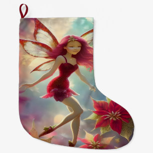 Calcetín Navideño Grande Colección de productos lácteos de navidades - pelo