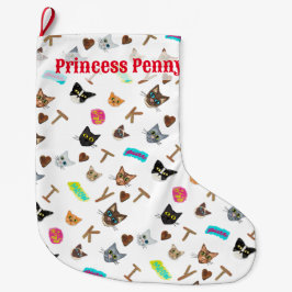 Calcetín Navideño Grande Colección Epic Cat Heads