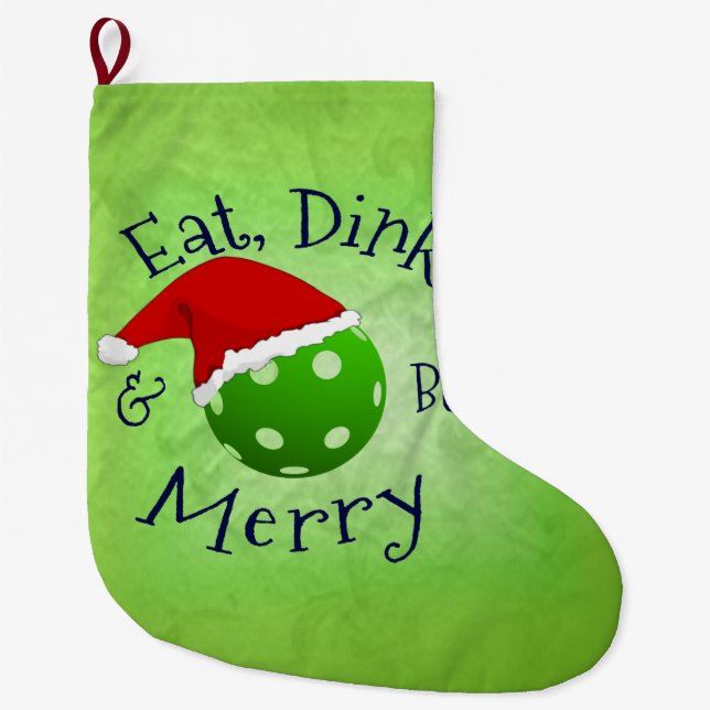 Calcetín Navideño Grande Coma Dink y sé fulano (Anverso)
