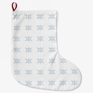 Calcetín Navideño Grande Copos de nieve de invierno