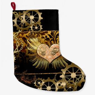 Calcetín Navideño Grande Corazón Steampunk