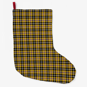 Calcetín Navideño Grande Cornish National Tartan Yellow and Black Planteado