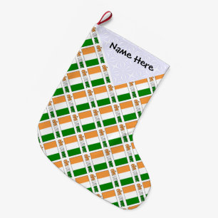 Calcetín Navideño Grande Côte d'Ivoire Costa de Marfil Bandera Personalizad