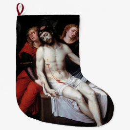 Calcetín Navideño Grande Cristo muerto apoyado por dos ángeles (Ribalta)