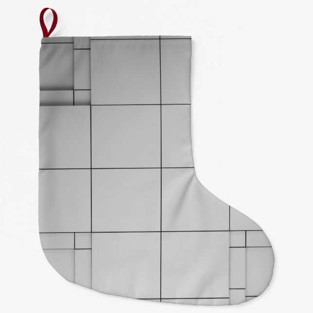 Calcetín Navideño Grande Cubos abstractos (Anverso)