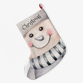 Calcetín Navideño Grande Cute Snowmen