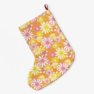 Calcetín Navideño Grande Daisies de Verano en Pie