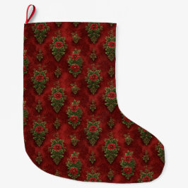 Calcetín Navideño Grande Damask festivo