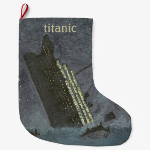 Calcetín Navideño Grande Desastre marítimo de Titanic