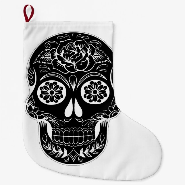 Calcetín Navideño Grande Día de la Calavera Muerta (Anverso)