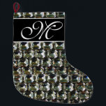 Calcetín Navideño Grande Diamantes, elegantes gemas púrpura vintage<br><div class="desc">Antiguo brillo de Hollywood y glamour -elegantes diamantes rosados púrpura, patrón de piedra gemela. ¡Una gran idea de regalo para las vacaciones de los Navidades, los cumpleaños o simplemente porque ella es maravillosa! - Dé este moderno, fabuloso, moderno, moderno, divertido, brillante y glamuroso equipaje a tu persona favorita. El texto...</div>