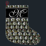 Calcetín Navideño Grande Diamantes, elegantes gemas púrpura vintage<br><div class="desc">Antiguo brillo de Hollywood y glamour -elegantes diamantes rosados púrpura, patrón de piedra gemela. ¡Una gran idea de regalo para las vacaciones de los Navidades, los cumpleaños o simplemente porque ella es maravillosa! - Dé este moderno, fabuloso, moderno, moderno, divertido, brillante y glamuroso equipaje a tu persona favorita. El texto...</div>