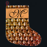 Calcetín Navideño Grande Diamantes elegantes piedras de naranja amarillo vi<br><div class="desc">Antiguo brillo de Hollywood y glamour -elegantes diamantes amarillo naranja, patrón de piedra gemela. ¡Una gran idea de regalo para las vacaciones de los Navidades, los cumpleaños o simplemente porque ella es maravillosa! - Dé este moderno, fabuloso, moderno, moderno, divertido, brillante y glamuroso equipaje a tu persona favorita. El texto...</div>