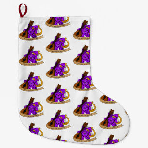 Calcetín Navideño Grande Diseño de Bard Dice