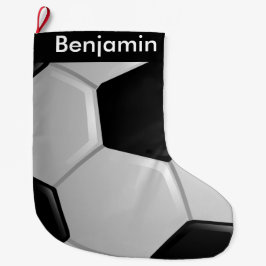 Calcetín Navideño Grande Diseño de bolas de fútbol Navidades grandes