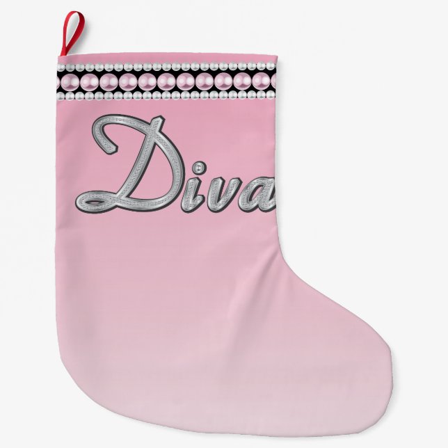 Calcetín Navideño Grande Diva Sparkle (Anverso)