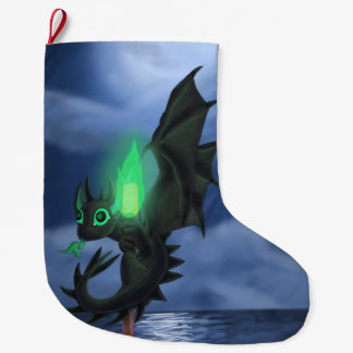 Calcetín Navideño Grande Dragón de la noche