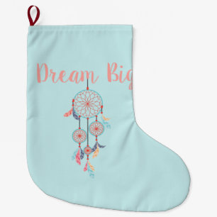 Calcetín Navideño Grande Dream Big Dreamcatcher Bohemian Dream Catcher