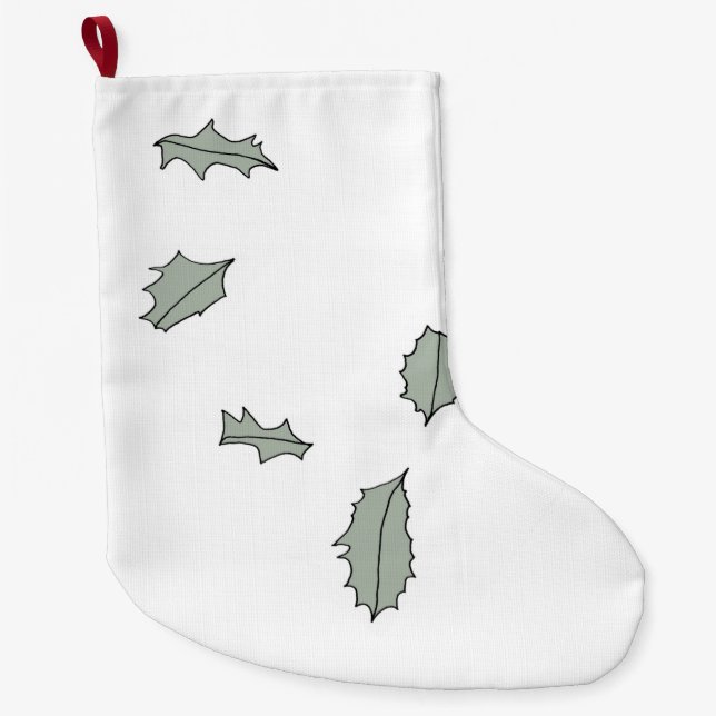 Calcetín Navideño Grande Drifting Holly deja existencias (Anverso)