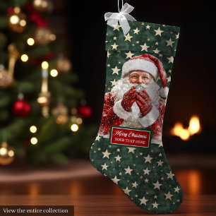 Calcetín Navideño Grande El cálido feriado de Santa Claus se sentirá person