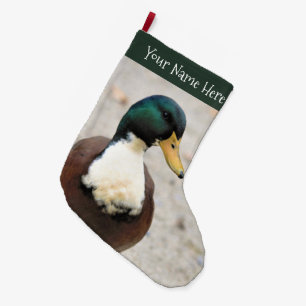 Calcetín Navideño Grande El gracioso Mallard Doméstico Duclair Bibbed Odd D