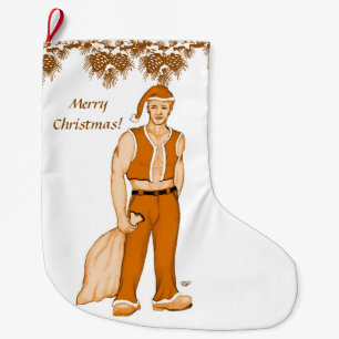 Calcetín Navideño Grande El nuevo Santa Claus - Feliz Navidad