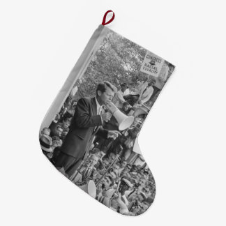 Calcetín Navideño Grande El senador Robert Kennedy haciendo campaña por el
