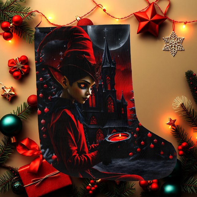 Calcetín Navideño Grande El tiempo de los navidades oscuros. (Subido por el creador)