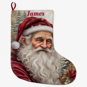 Calcetín Navideño Grande El viejo Santa Claus