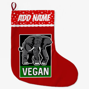 Calcetín Navideño Grande Elefante del vegano