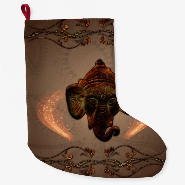 Calcetín Navideño Grande Elefante indio (Anverso)