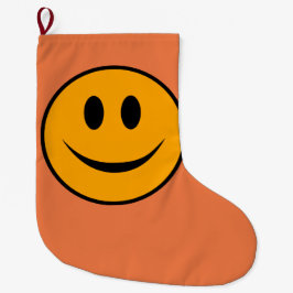 Calcetín Navideño Grande Emoji Cara Sonriente