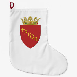 Calcetín Navideño Grande Escudo romano de armas (SPQR) (Roma, Italia)