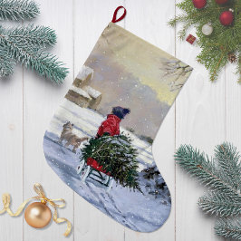 Calcetín Navideño Grande Esta es la temporada - Hora del árbol