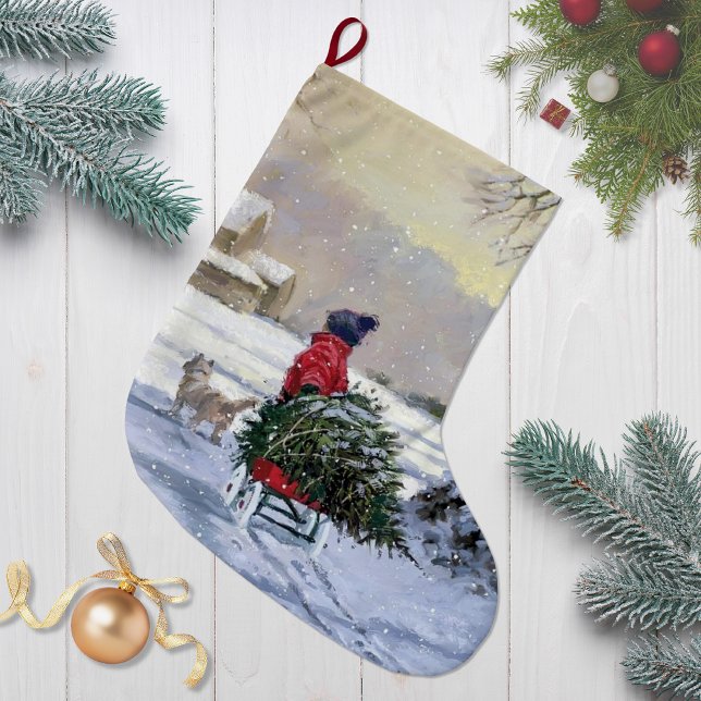 Calcetín Navideño Grande Esta es la temporada - Hora del árbol (Subido por el creador)