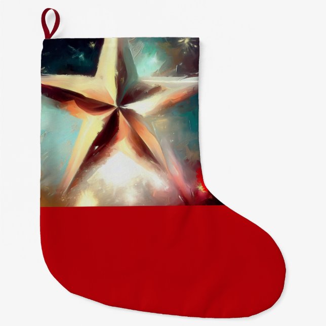 Calcetín Navideño Grande Estrella 2 navidades (Anverso)