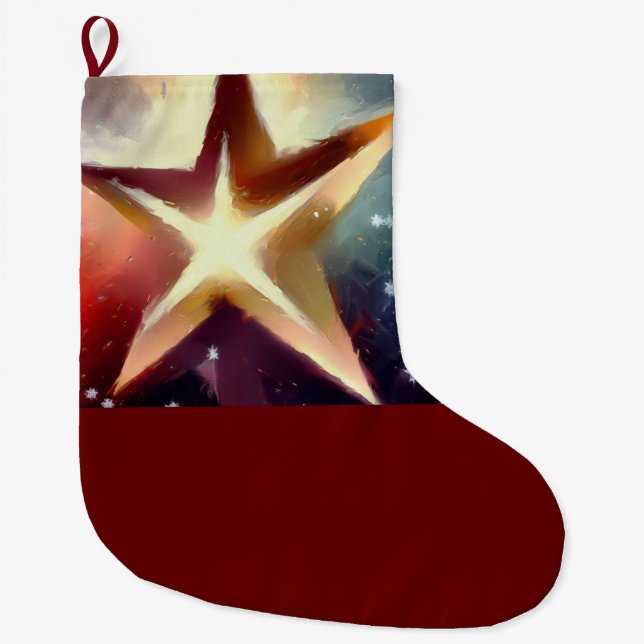 Calcetín Navideño Grande Estrella 4 navidades (Anverso)