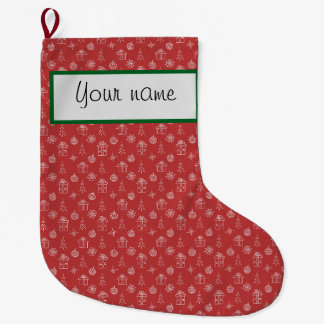 Calcetín Navideño Grande Existencias personalizadas para Navidades